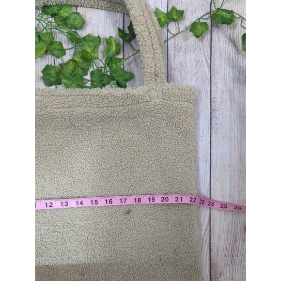 STUDIO NOOS Women's Tote Bag SHEARLING TEDDY SOFT FURRY FUZZY TRENDY AMSTERDAM - Picture 6 of 7